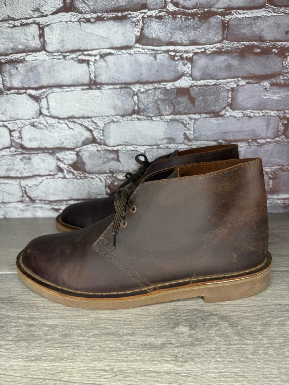 Clarks Originals Chukka Brown Nubuck Leather Desert Boots Men Sz 12M US/46EU